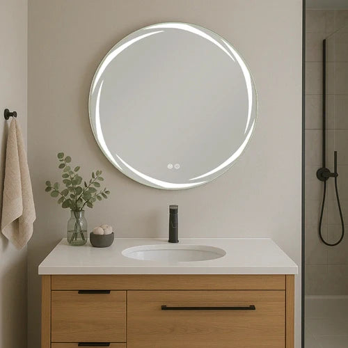 LED-peili lämmitysfunktiolla CHIARO, Ø 80 cm, 2700-6500K, 24W, 2662Lm, IP44