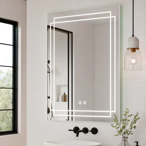 LED-peili, jossa on huurtumis esto toiminta INCANTO, 80 x 60 cm, 2700-6500K, 29W, 3146Lm, IP44