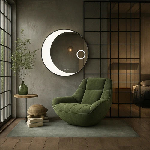 LED-peili lämmitystoiminnolla LUNARIA, Ø 80 cm, 2700-6500K, 52W, 3025Lm, IP44
