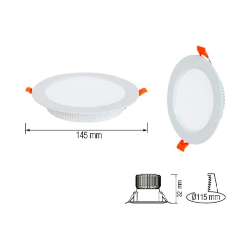 LED Upotettava paneeli 20W, 1500lm, 3000K