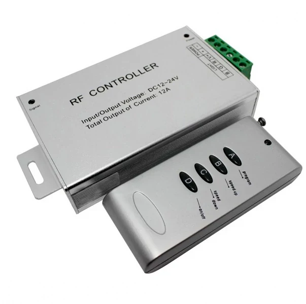 RGB LED-nauhojen radio-ohjain kaukosäätimellä 12V-24V 8A