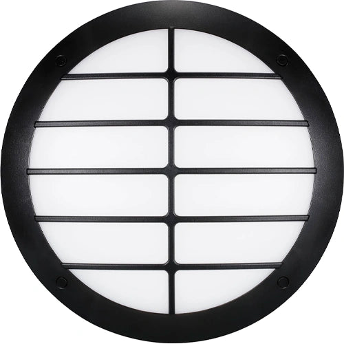 LED Vesitiivis valaisin ritilällä 24W, 3000K, 2400Lm, IP66, Ø 350 x 111 mm