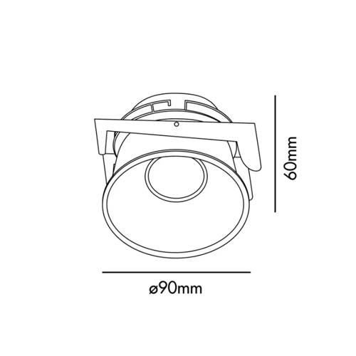 LED Upotettava valaisin Fresh GOLD, Downlight, excl. 1 X GU10, MAX 50W, IP44