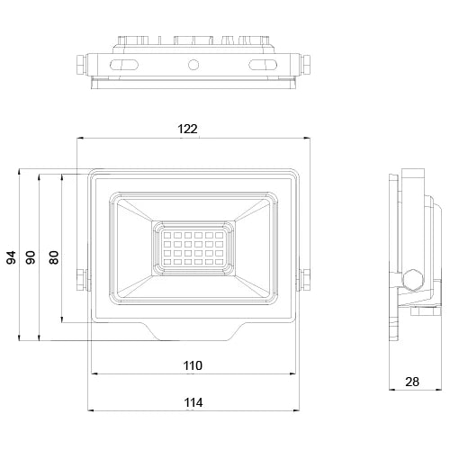 LED Kosteenkestävä ulkovalaisin kaukosäätimellä 20W, 1900Lm, RGB, IP65