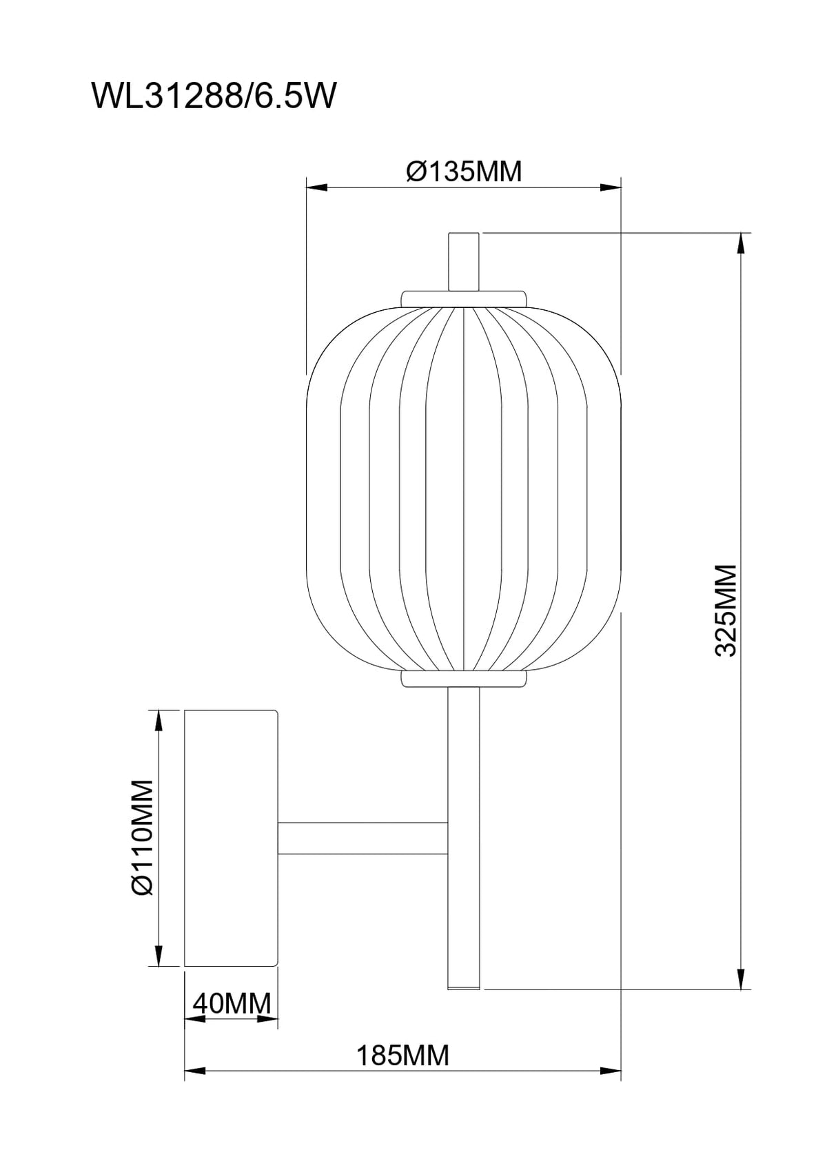 Seinä LED-valaisin AKARI, 6.5W, 3000;4500;6500K, 596Lm