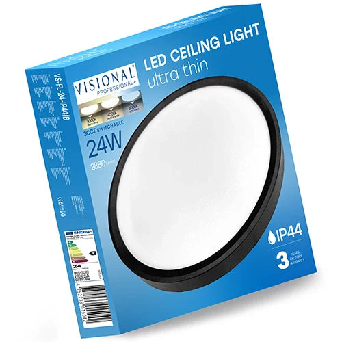LED Vesitiivis valaisin 24W, 3CCT, 2880Lm, IP44, Ø 300 x 25 mm