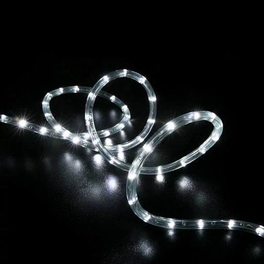 Putkityyppinen nauha DURALIGHT 220V, valkoinen salamaefektillä