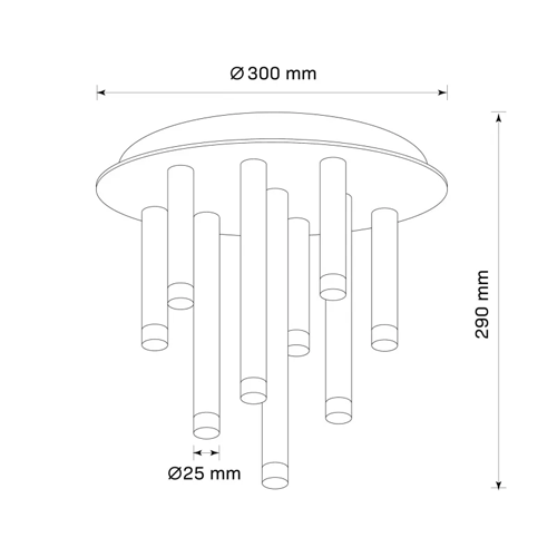 LED kattovalaisin, GLAM, max 8W, Excl. G9