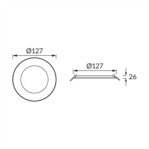 LED Upotettava paneeli WAFEL LED C, 9W, CCT, 1150Lm, IP54