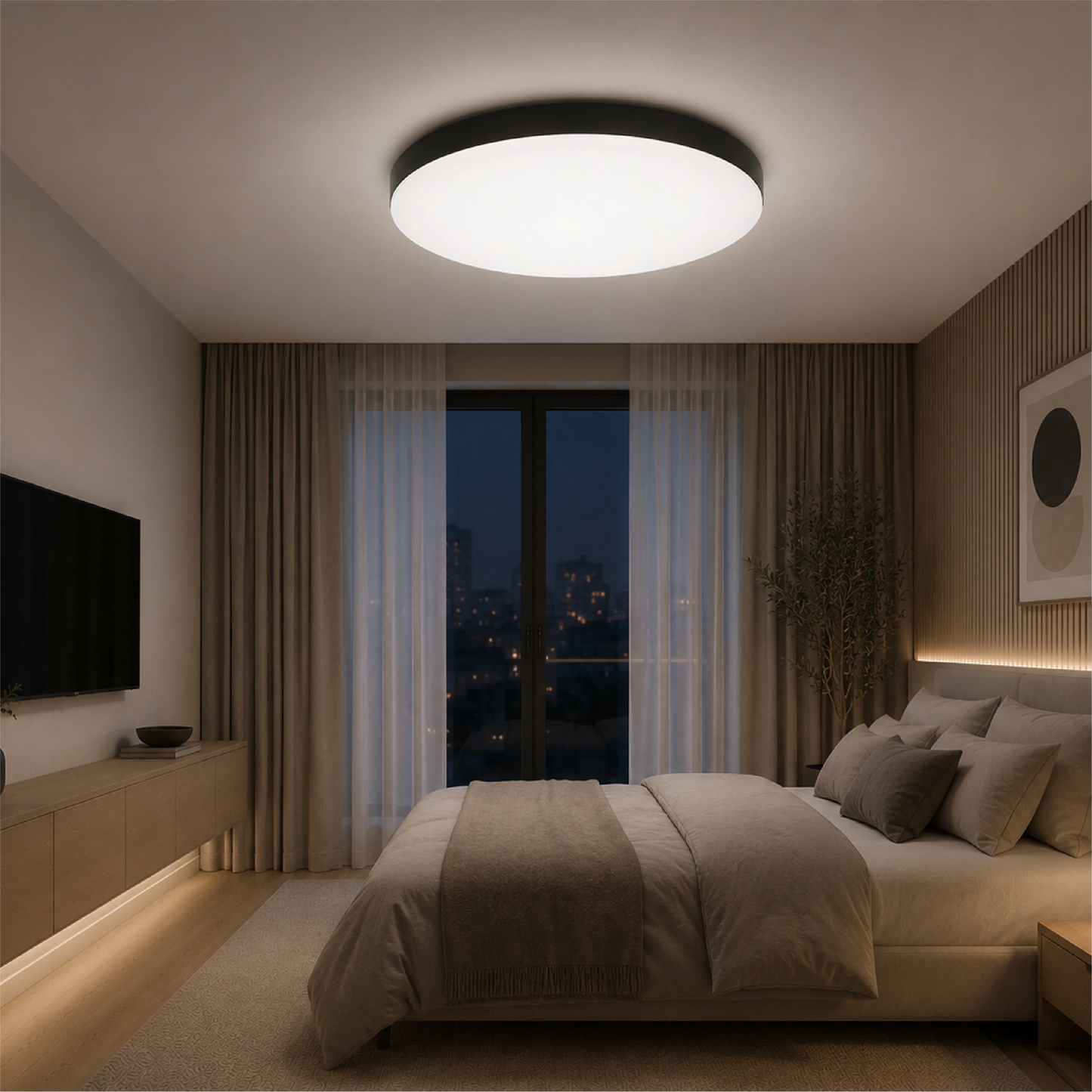 LED Vesitiivis valaisin 50W, 3CCT, 5500Lm, IP54, Ø 500 x 42 mm