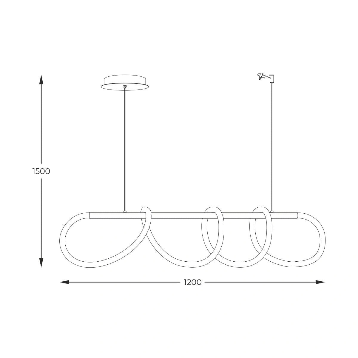 Riippuvalaisin LED BALBO, 45W, 3000;4000;6000K, 3500Lm
