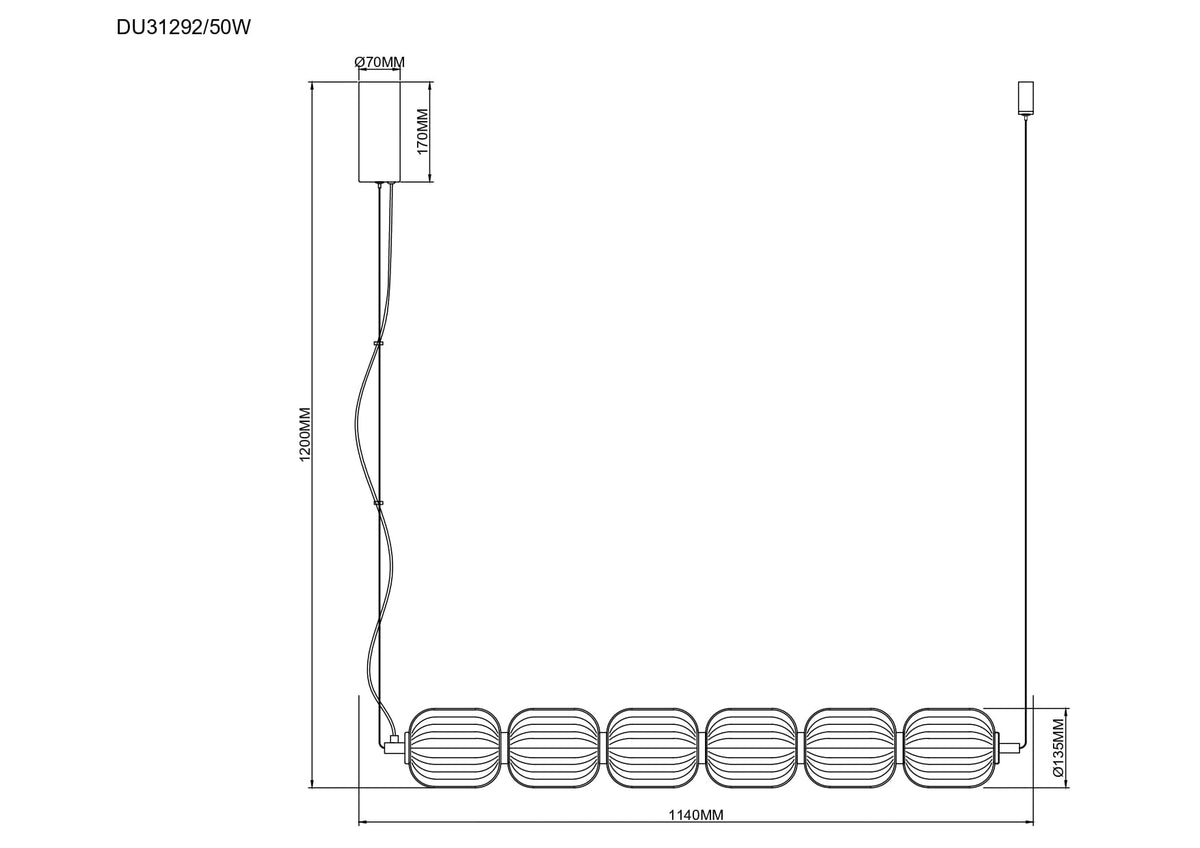 Riippuvalaisin LED AKARI, 50W, 3000;4500;6500K, 4411Lm