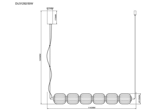 Riippuvalaisin LED AKARI, 50W, 3000;4500;6500K, 4411Lm