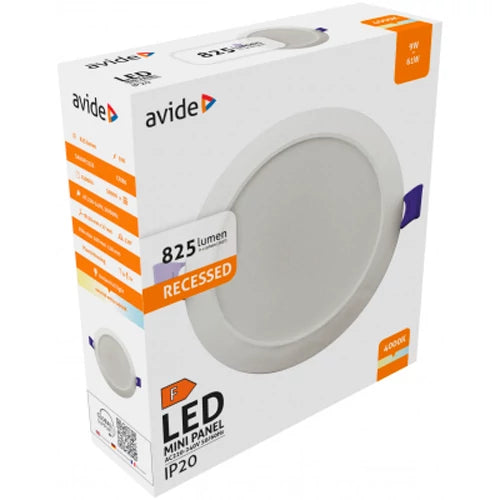 LED Upotettava paneeli 9W, 4000K, IP20, Ø120x27 mm