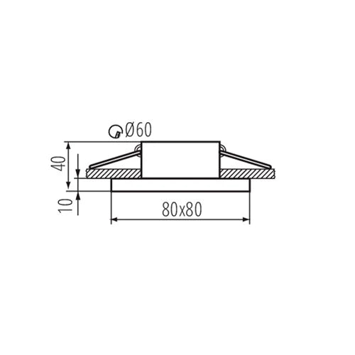 Upotettava valaisin FLINI DSL-W, excl. MR16 tai GU10, max 10W, IP44