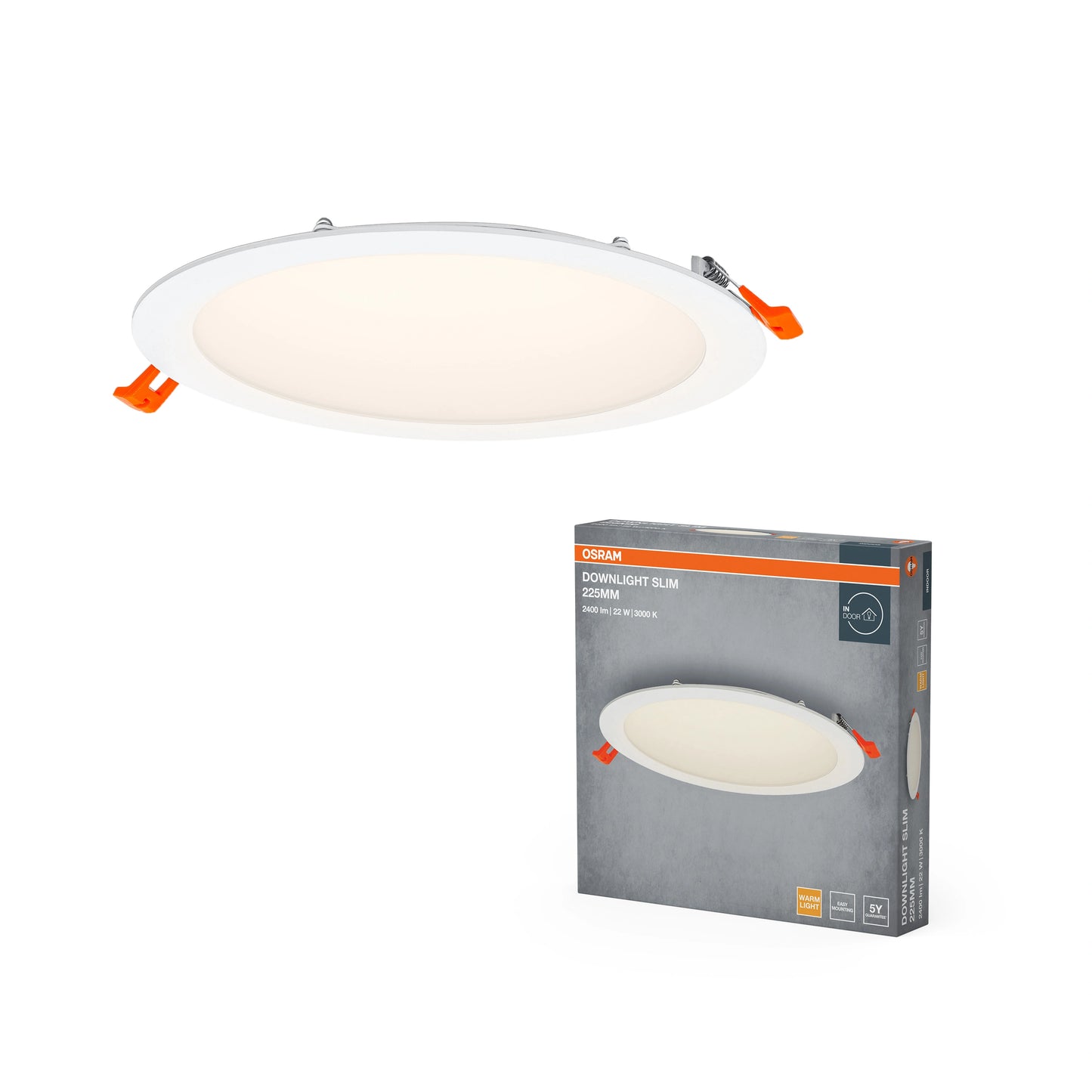 Upotettava LED-paneeli, 22W, 3000K, 2400Lm, IP20