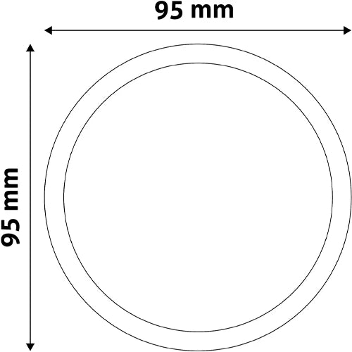 LED Upotettava paneeli 5W, 3000K, 430Lm, Ø 90 mm