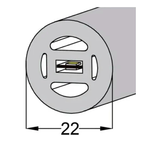 LED neon-nauha 3m, 3000K, IP67, 24V, 20W/m, NEON FLEX, Professional