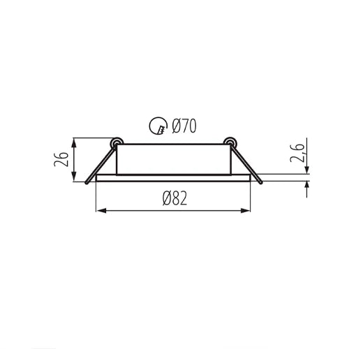 Upotettava valaisin DALLA CT-DTO50-B, excl. MR16, max 10W, IP20