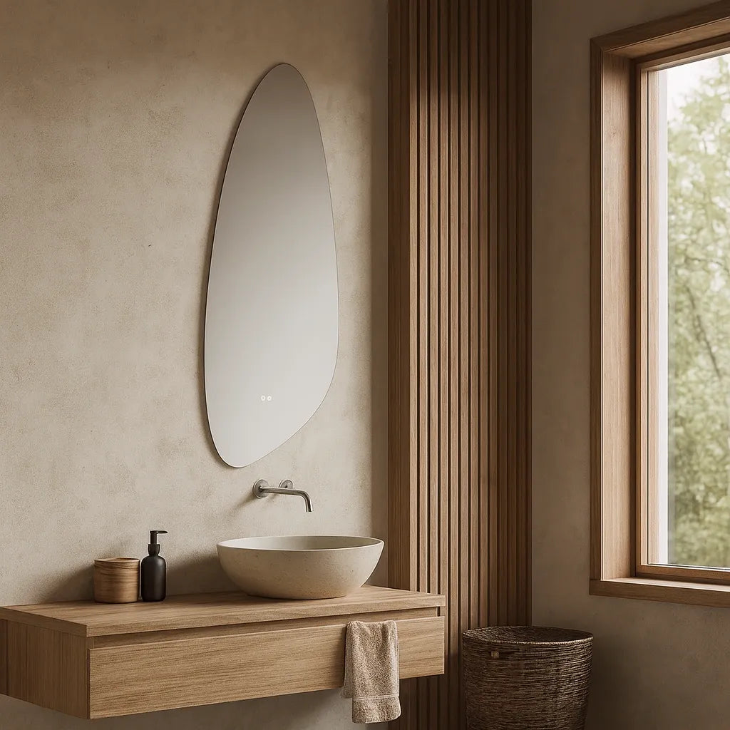 LED-peili, jossa on lämmitysfunktio FLUIDO, 160 x 60 cm, 2700-6500K, 39W, 4290Lm, IP44