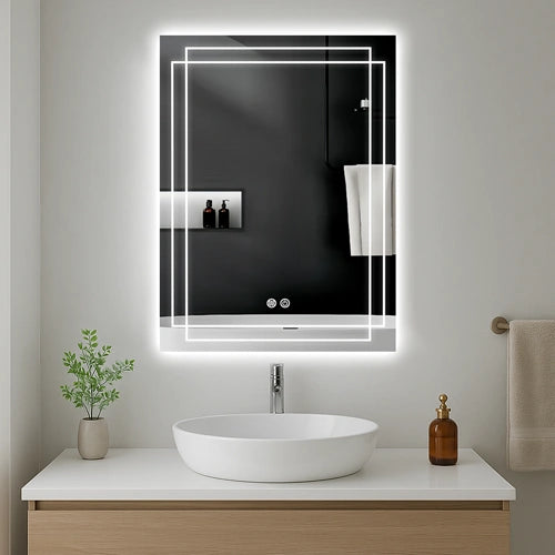 LED-peili, jossa on huurtumis esto toiminta INCANTO, 80 x 60 cm, 2700-6500K, 29W, 3146Lm, IP44
