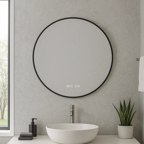 LED-peili lämmitysfunktiolla OMBRA, Ø 80 cm, 2700-6500K, 24W, 2723Lm, IP44