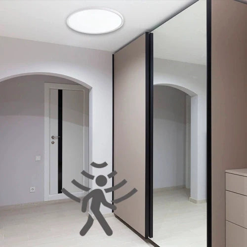 LED Vesitiivis valaisin PIR-liiketunnistimella 32W, 3CCT, 3840Lm, IP44, Ø 400 x 25 mm