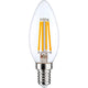LED Himmennettävä filamenttipolttimo E14, C35, 6W, 840lm, 3000K, 360°
