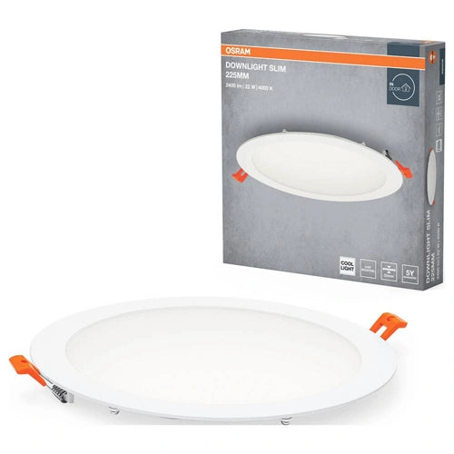 LED Upotettava paneeli, 22W, 4000K, 2000Lm, Ø 225 x 25 mm
