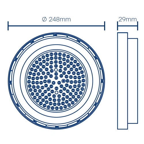 LED teollinen 100W valaisin UFO SLIM 10 000lm, 4000K, IP65