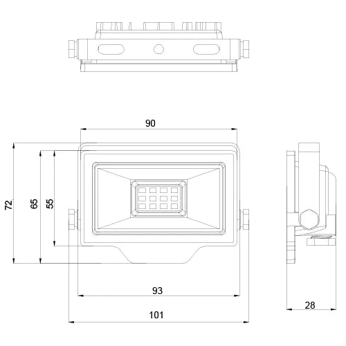 LED Kosteenkestävä ulkovalaisin 10W, 1000Lm, 4000K, IP65