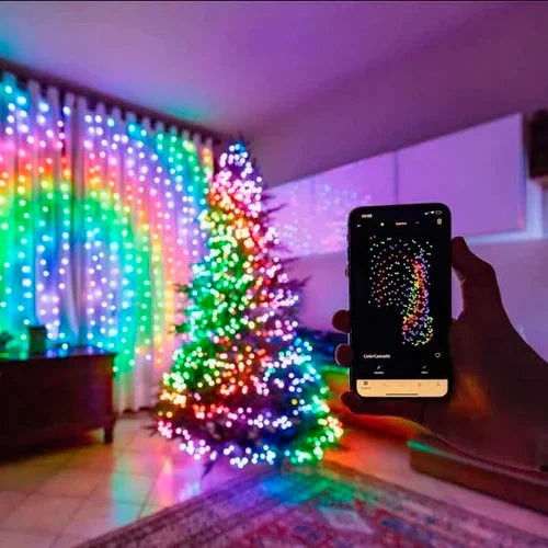 LED-valosarja 10 m, 100 LED, monivärinen, kaukosäädin, SMART-ohjaus, USB 5 V, IP44