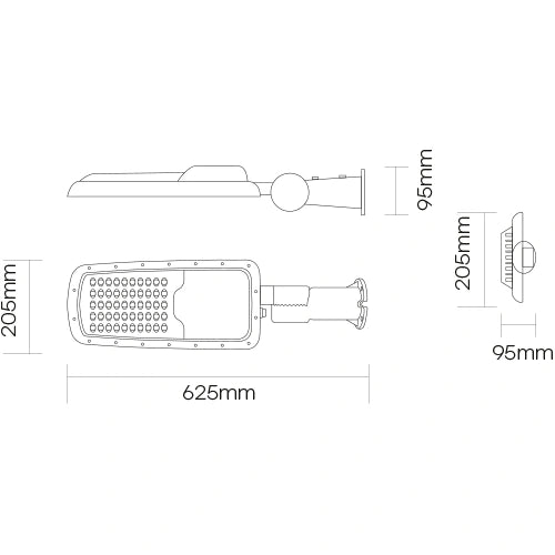 LED Katuvalaisin - lyhty PHILIPS diodeilla 130W, 18200Lm, 4000K, IP66