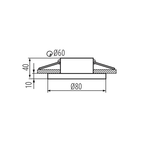 Upotettava valaisin FLINI DSO-B, excl. MR16 tai GU10, max 10W, IP44