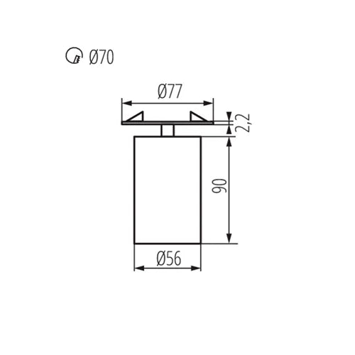 Upotettava valaisin CHIRO DTO-B, excl. GU10, max 10W, IP20