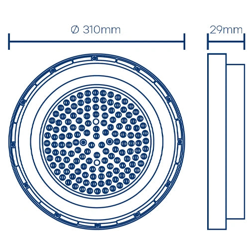 LED teollinen 150W valaisin UFO SLIM 15 000lm, 4000K, IP65