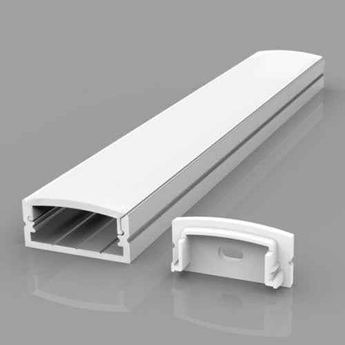 Anodisoitu alumiiniprofiili 1-2 LED-nauhoille HB-24X10