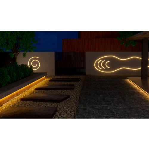 Ulkoilman LED-neon nauha IP67, lämmin valkoinen, 220-240V