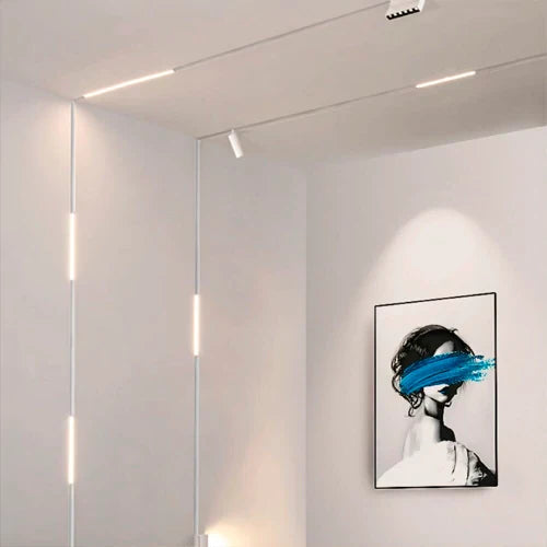 SLIM Magneettinen kiskovalaisin 3000K, 12W, FOLDABLE FLOOD LIGHT 48V