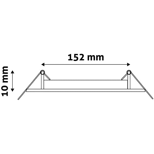 LED upotettava paneeli 12W, 950lm, 3000K, IP20, 120°
