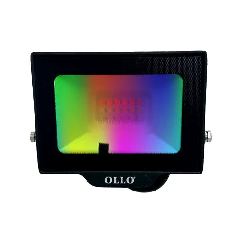 LED Kosteenkestävä ulkovalaisin kaukosäätimellä 20W, 1900Lm, RGB, IP65