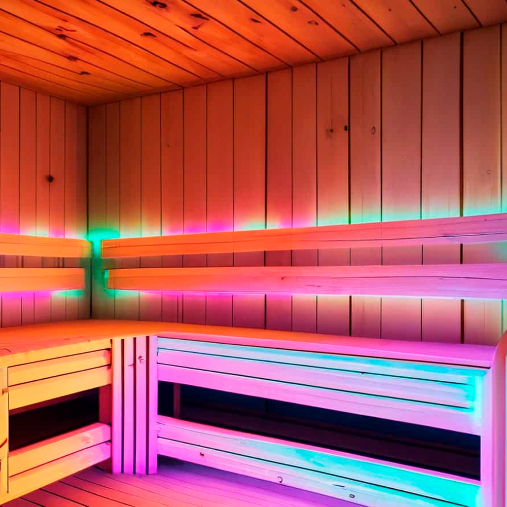 LED-nauha saunaan ja kylpyhuoneeseen COB, RGB, IP66, 24V, 14W/m, 742Lm/m