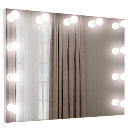 Peili LED-valoilla 120 x 80 cm, 3000K - lämmin valkoinen, 12xE14