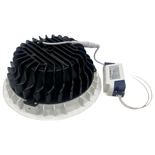 Upotettava LED-valaisin 20W, kylmä valkoinen, BRIDGELUX LED-diodit (USA), Ø 225 x 95 mm