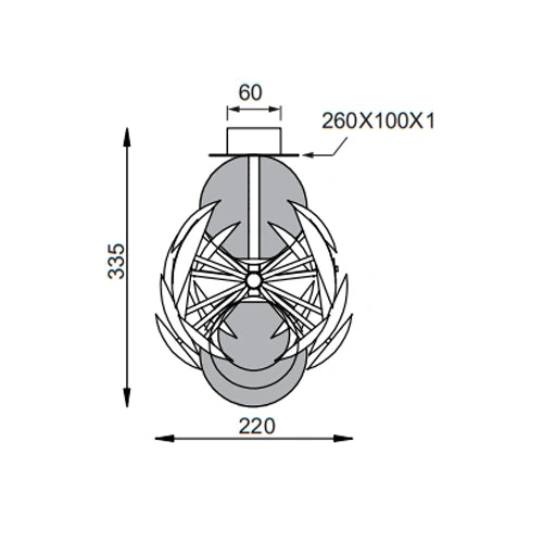 Kattovalaisin BUBBLE, excl. 8xG9, max 10W