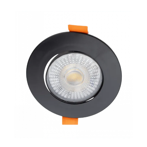 LED upotettava valaisin 3W, 5W, 7W, 3000K, 4000K, 6500K, 430 lm, 60°, musta, pyöreä muoto