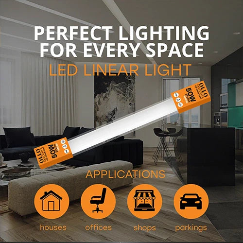 LED Kosteenkestävä lineaarinen valaisin 150cm, 50W, 4000K