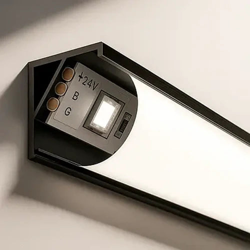 Kulma anodisoitu alumiiniprofiili LED-nauhalle HB-15.8X15.8BM