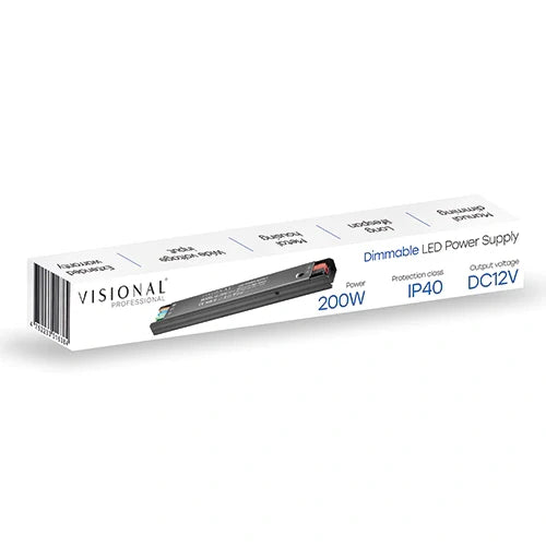 Himmennettävä LED-virtalähde 12V, 16.6A, 200W, IP40