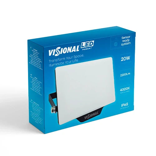 LED Säänteenkestävä ulkovalaisin 20W, 2200Lm, 4000K, IP65